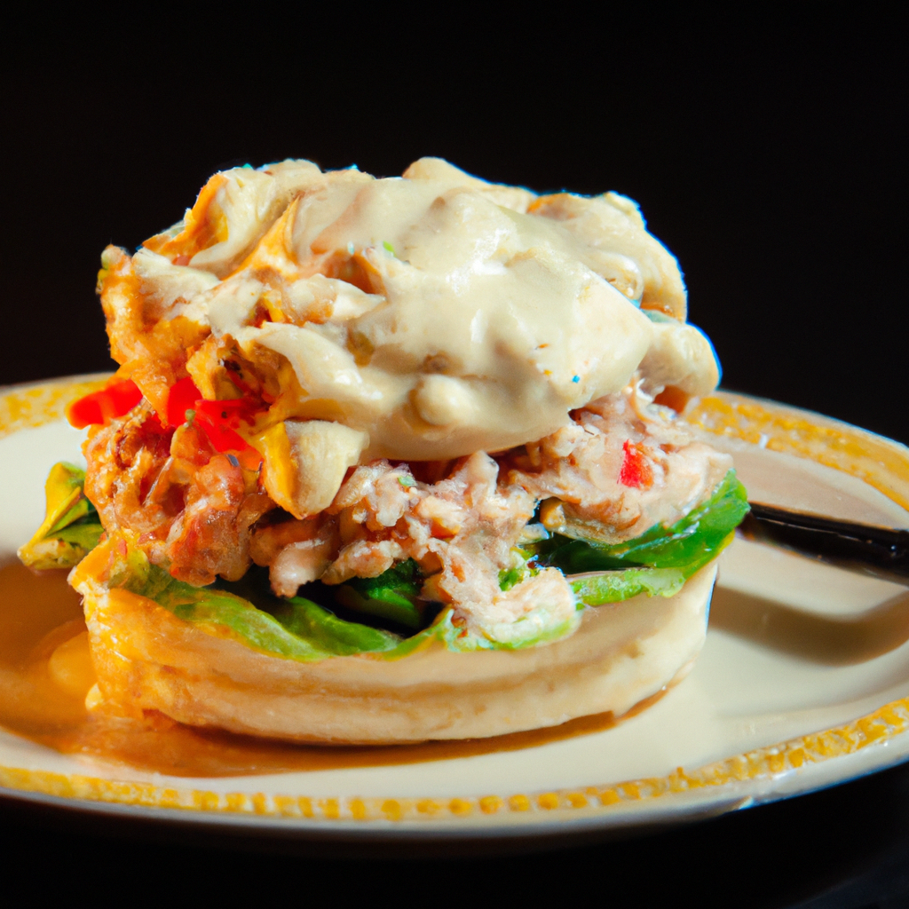 hamburguesa de atún con mayonesa de wasabi 