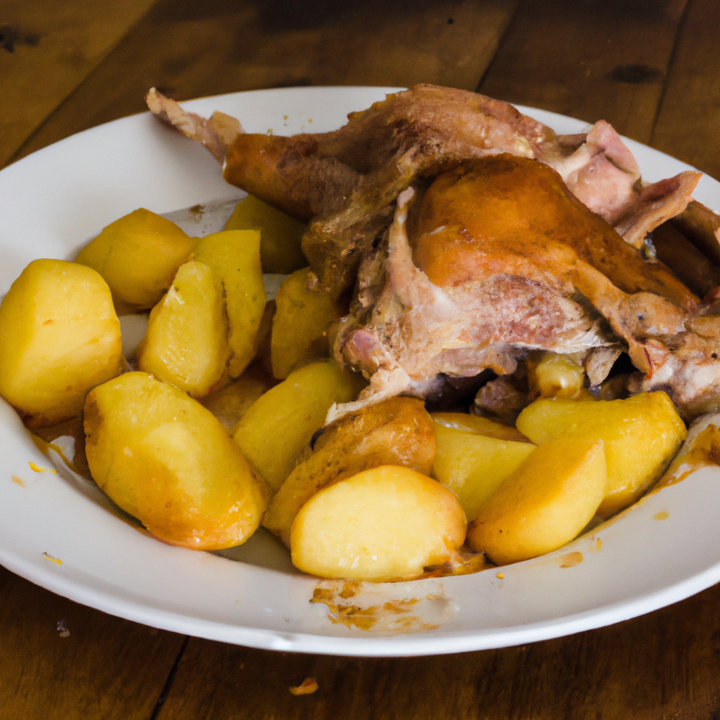 Conejo al horno con patatas