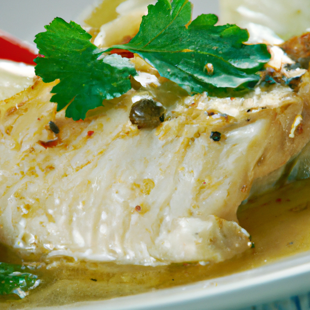 Bacalao a la brasa con salsa de almendras