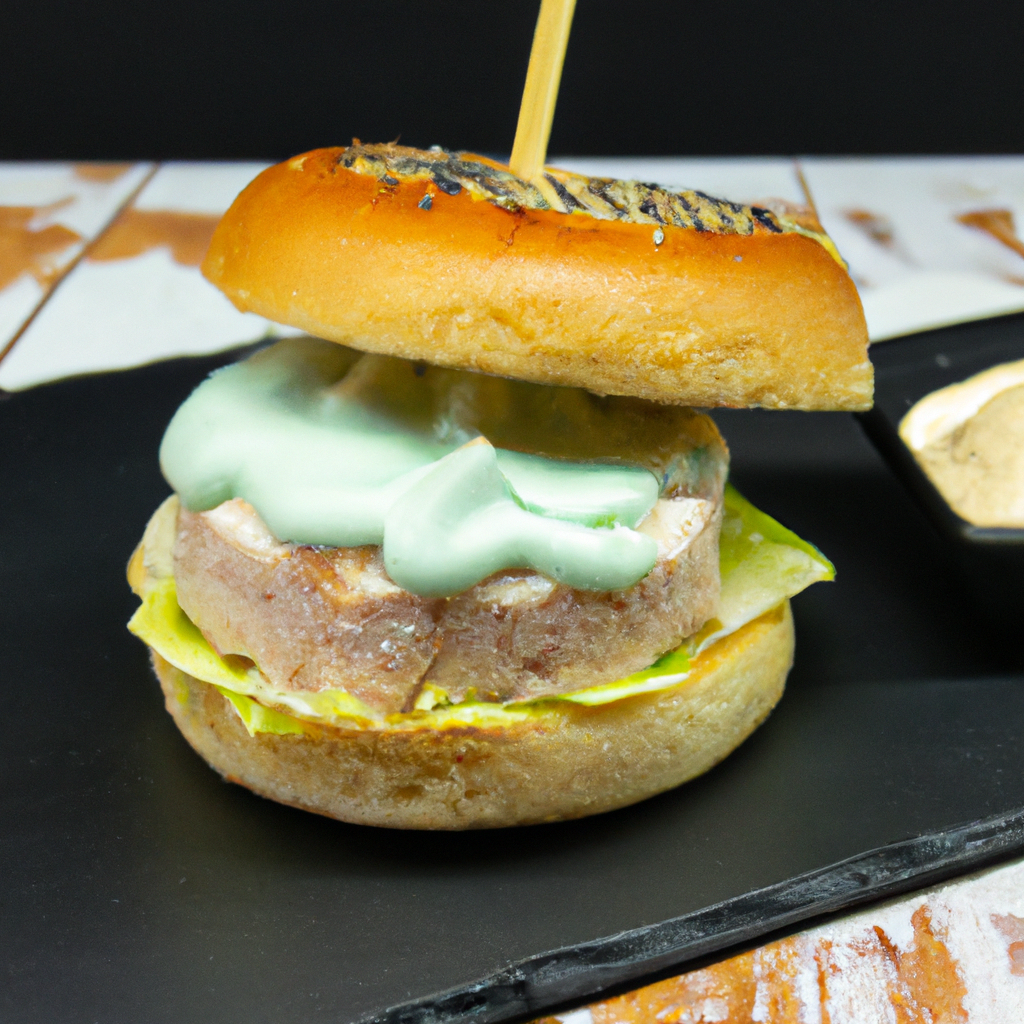 hamburguesa de atún con mayonesa de wasabi 