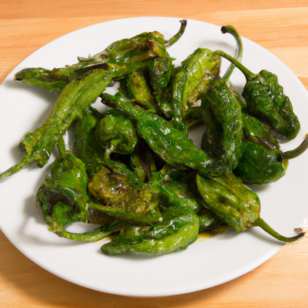 Cocinar pimientos del padron